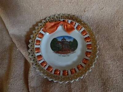 University Hall University Of Michigan Ann Arbor MICH MI Souvenir Ribbon Plate • $23.99