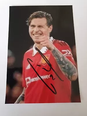Victor Lindelof Manchester United Fc Hand Signed Photo 6” X 4”. • $1.23