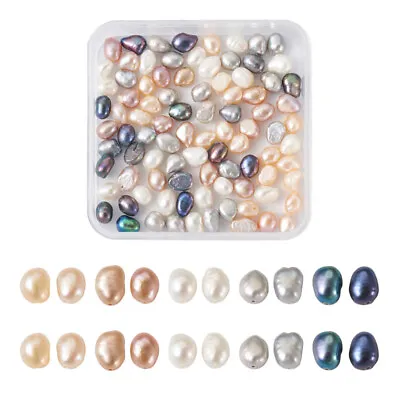 100pcs Natural Freshwater Pearl Beads 6-8mm Mix Irregular Loose Pearls DIY Craft • £22.07
