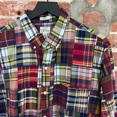 J.Crew Mens Madras Patchwork Classic Fit Shirt Size L NWT • $54.99