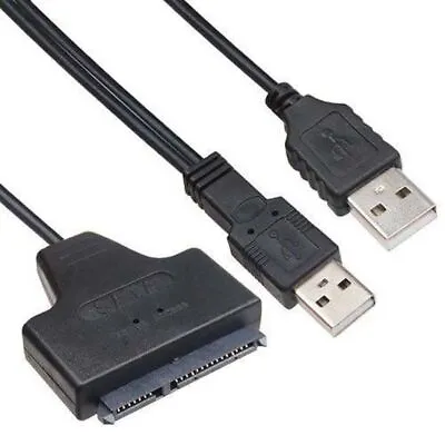 USB 2.0 To SATA 15+7 Pin 22Pin Adapter Cable 2.5 INCH HDD Hard Disk Drive Laptop • £3.29