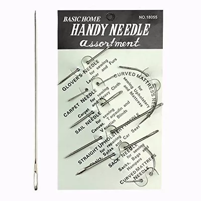 £2.99 • Buy Pack Of 7 Hand Repair Upholstery Sewing Needles Carpet Leather Curved Canvas TR