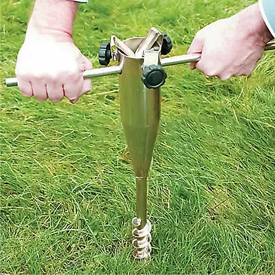 Heavy Duty Steel Screw In Ground Spike Parasol Airer Rotary Washing Line Stand • £9.85