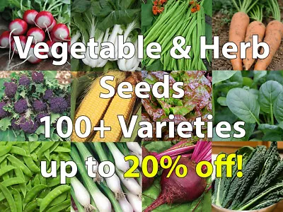 £0.99 • Buy Vegetable & Herb Seeds Mixed Pack 100+ Varieties/Collection/Mix - Only 79p Each!
