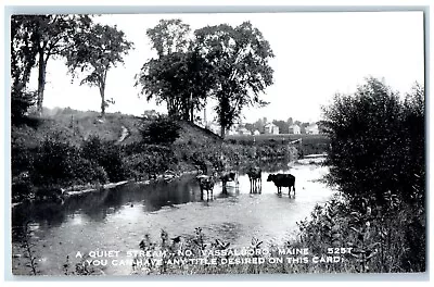 C1940's A Quite Stream Vassalboro Maine ME Unposted Vintage RPPC Photo Postcard • $14.98