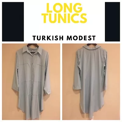 Islamic Women Dress Abaya Tunic Long Sleeve Turkish Quality • $29