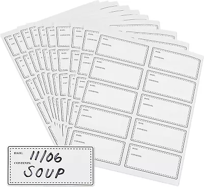 £4.41 • Buy Shazeel Freezer Labels Sheets Easy Peel Off 100 Pcs � Food Labels Stickers 6x3cm