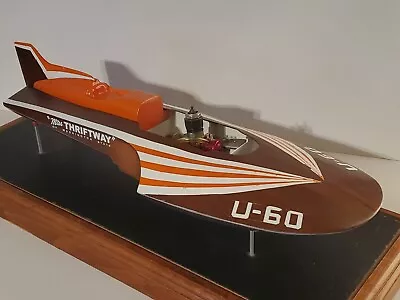 Vintage Miss Thriftway Hydroplane Wood Tether Racing Boat Model Kit U-60 Built • $799.95