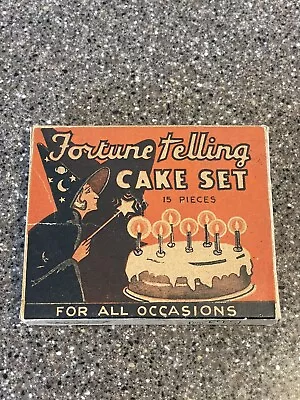 Vintage Fortune Telling Cake Set Charms Complete Halloween Witch Rare  • $49.99