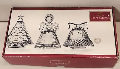 Celebrations By Mikasa Crystal Christmas Tree Angel Bell Holiday Decorations  • $13.99