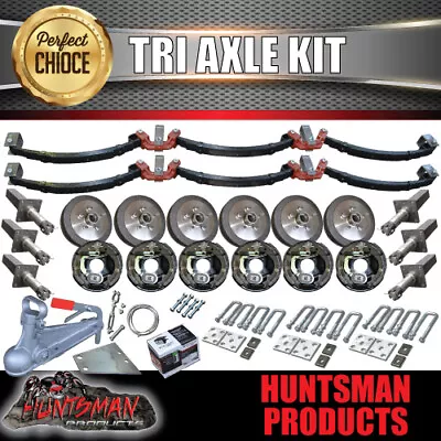 $2409 • Buy DIY 4500Kg Tri Axle Trailer Caravan Kit 10  Electric Brakes Stub Axles, R/Roller