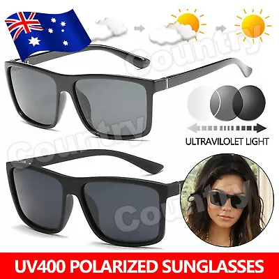 $8.95 • Buy New Style Square Frame Glasses Polarized Mens Sunglasses Polarised AU Stock