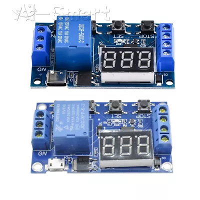 £3.07 • Buy LED Trigger Delay Cycle Timer Control Switch Relay Module Micro USB/Type-C 5V