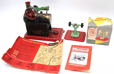 Vtg Mamod Minor 2 Steam Engine Toy + Grinder + Boxed Polishing Machine England • $112.49