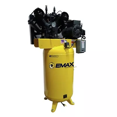 EMAX EI07V080V1 7.5 HP 80 Gal 2-Stg 1-Ph V4 Lubricated 31 CFM Air Compressor New • $3186