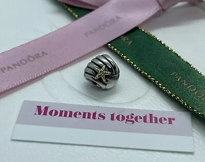 $35 • Buy Pandora Silver 14k Gold Seashell Sea Shell Starfish Charm 790249 Genuine Ale