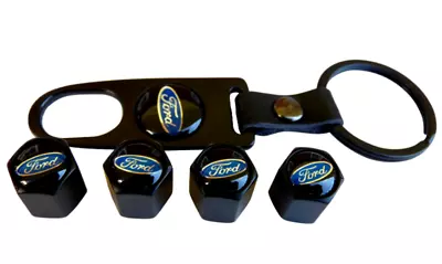 For Ford Keychain With Belt Black Tire Air Valve Stem Cover New • $19.99