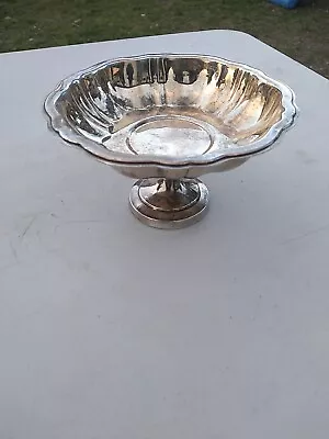 Vintage Oneida Silver Plated Footed Pedestal Candy Nut Dish Compote • $30