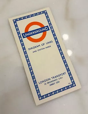 London Underground Tube Map March 1964 (364/834M/500M) • £18