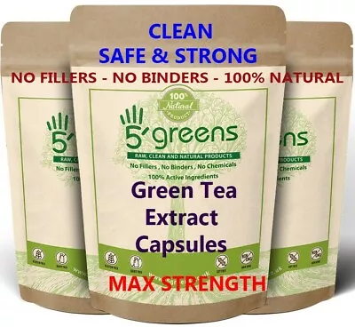 £9.99 • Buy Green Tea Extract Capsules 9400mg 98% Polyphenols, 80% Catechins ,50% EGCG 