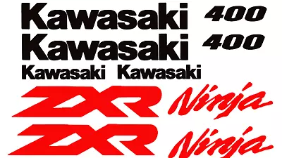 ZXR 400 Ninja Set Of 10 Quality Vinyl Decals Motorcycle Stickers ANY COLOUR • £8.99