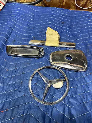 USED MERCEDES PARTS LOT MIRROR TRUNK STAR DOME LIGHT CHROME TRIM W113 W111 W108 • $150