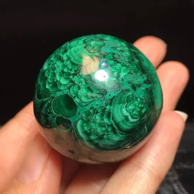 110g Natural Malachite Quartz Sphere Crystal Energy Ball Reiki Healing Decor Gem • $99