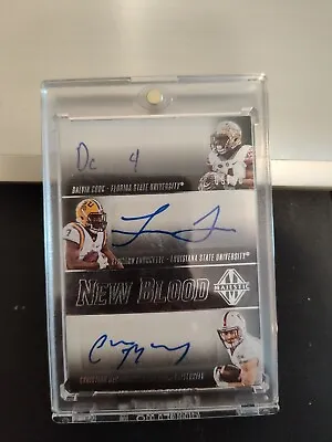 2017 Majestic Cook Fournette McCaffery Triple Auto Autograph Rookie RC  9 /10 • $450