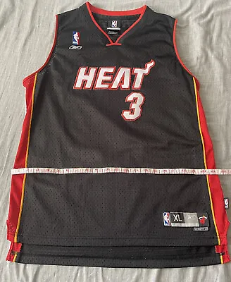 Reebok Authentic Miami Heat Dwyane Wade Basketball Jersey Mens Size XL • $15