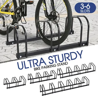 $47.99 • Buy 3 – 6 Bike Floor Parking Rack Instant Storage Stand Bicycle Cycling Portable New