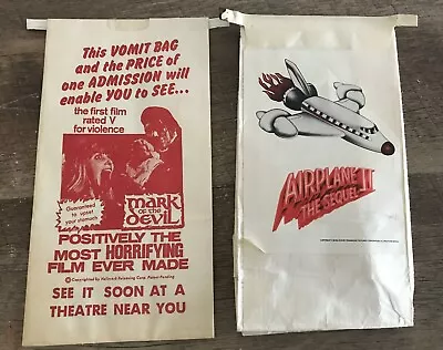 Exc Orig Mark Of The Devil & Airplane Ii The Sequel Vomig Barf Bags Movie Promos • $12.99