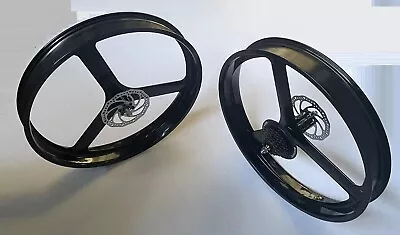 24*4.0 Fat Bike Tri Spoke Front & Rear Wheel Set With Freewheel Rims Disc • $189