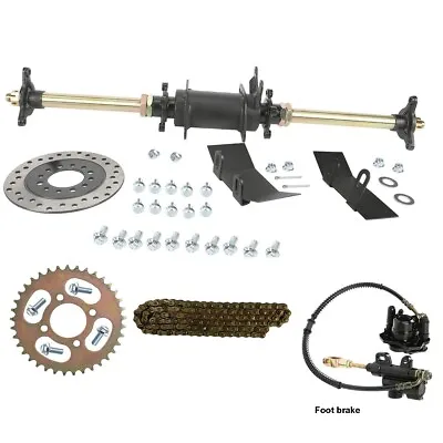 28  Rear Axle Kit Brake Assembly Hub For 4 Wheeler ATV Quad 110cc 125cc Taotao • $205.88