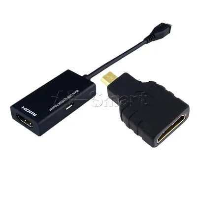 MHL Micro USB To HDMI HDTV 1080P Cable Adapter • £4.02