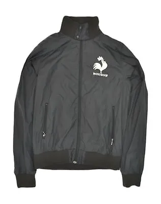 LE COQ SPORTIF Mens Bomber Jacket UK 38 Medium Black AF68 • £19.66