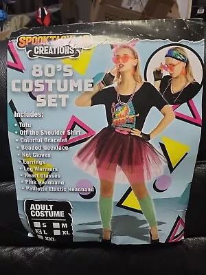 Spooktacular Creations Pink 80s Costume Set With T-Shirt Tutu Headband & Othe... • $25.49