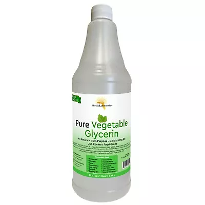 Pure ONE QUART Vegetable Glycerin USP Kosher VG Food Grade 100% Natural • $17.95