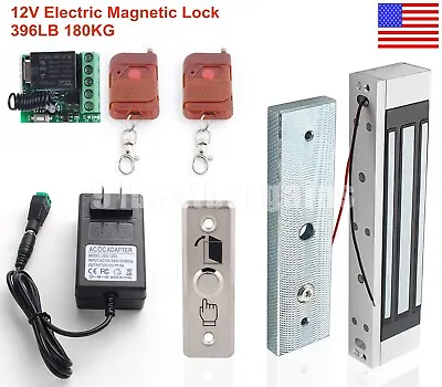 Access Control Aluminum Electric Magnetic Door Lock Kit 180KG Holding Force • $59.98