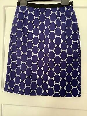 Marni H&M Cobalt Blue Grey Circles Dot Skirt 38 - Worn Once • $12.44