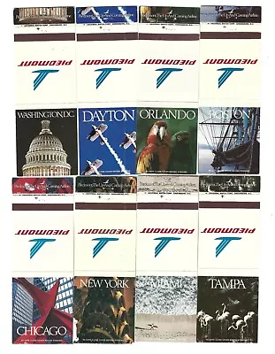 8 Piedmont Airlines   Matchcovers     Cities Highlighted • $3.88