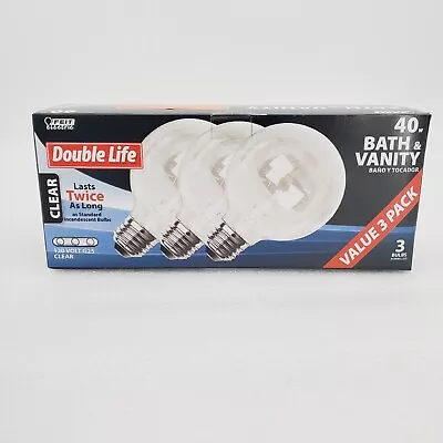 Feit ELECTRIC 40-Watt G25 120v  Light 3 Bulbs For Bath & Vanity 40G25/3 0643 • $15.42