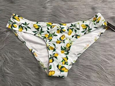 Victorias Secret Nwt White Lemon Ruched Back Cheeky Swim Bikini Bottom • $17.49