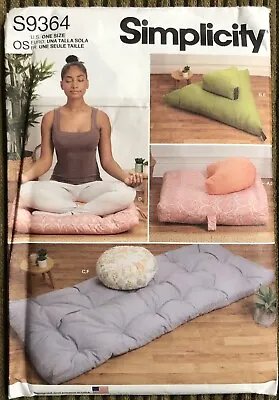 Simplicity Pattern S9364 Meditation Cushion Pillow Pad Mat Yoga Relaxation • $11.99