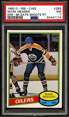 1980-81 OPC O PEE CHEE NHL #289 Mark Messier Rookie PSA 7 NM Edmonton Oilers RC • $349