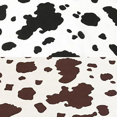 Cow Print Polycotton Fabric Material 45'' Wide Per Metre Fabric Sewing Craft • £4.99