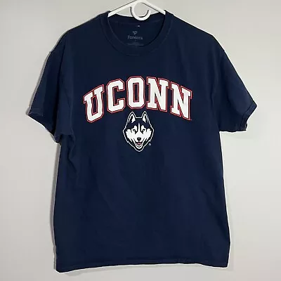 Fanatics UConn Huskies Basketball Navy Blue Short Sleeve T-Shirt Mens Large L • $25