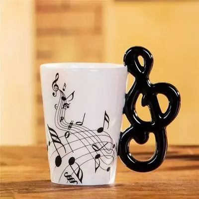New 240ml Creative Music Ceramic Mug Guitar Violin Style  Stave Cups With Handle • $16.99