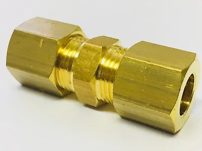£4.45 • Buy Straight Pipe Connector 6mm OD Equal, Brass Compression | Brass Plumbing Fitting