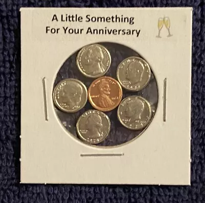  A Little Something For Your Anniversary  - Mini Modern U.s. Coins In Holder   • $7.98