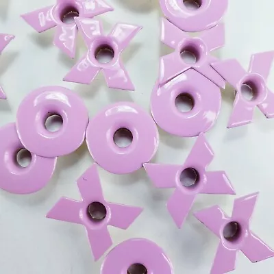 20 Valentine Eyelets Pink Xs Os 3/16  Hugs Kisses Scrapbooking Paper Art Crafts • $1.25